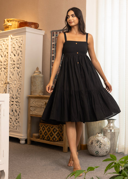 Black  two tier dress