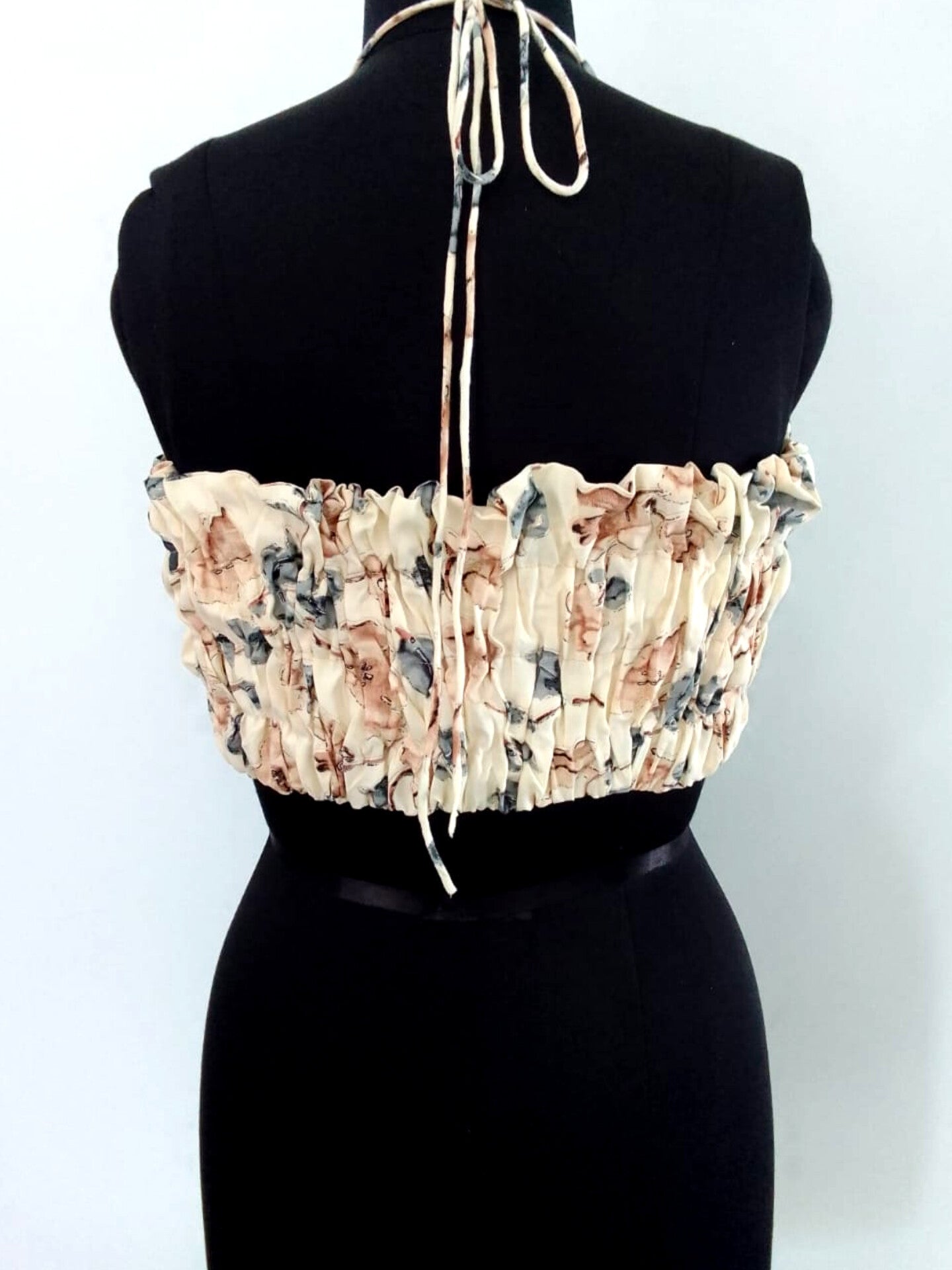 Printed bandeau top